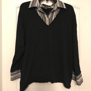 Lane Bryant Layered Shirt with Collar